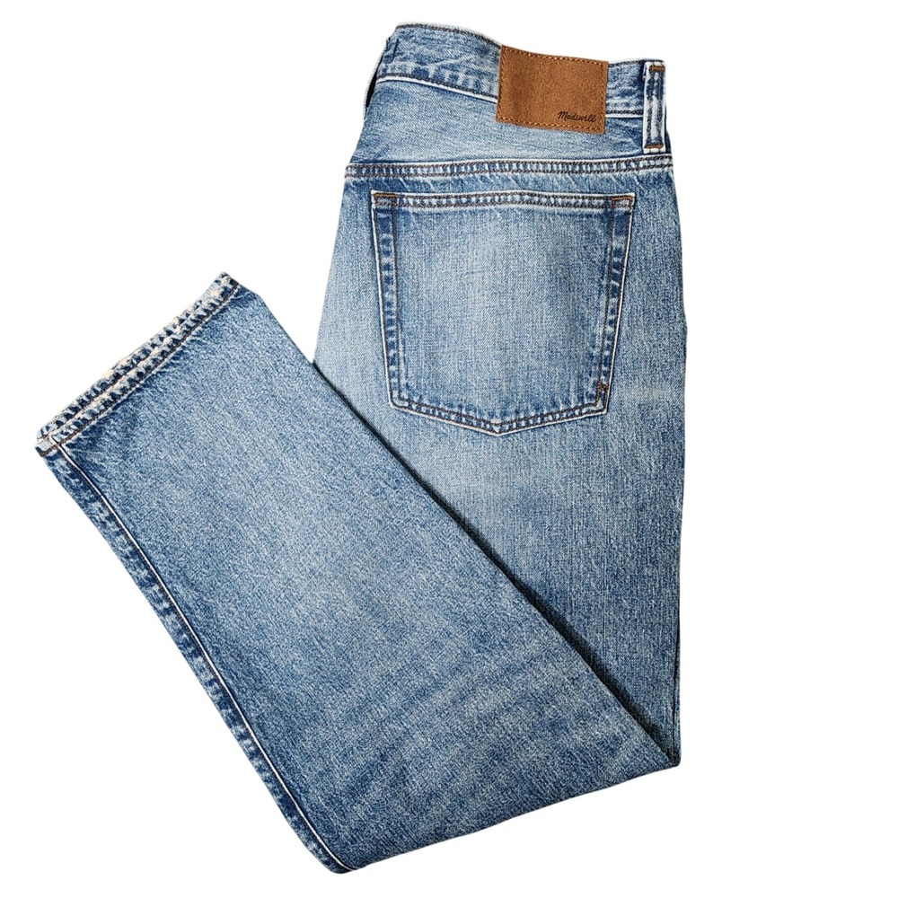 Madewell Denim Jeans Mens Blue The 1991 Straight Leg 35x30 Button Fly